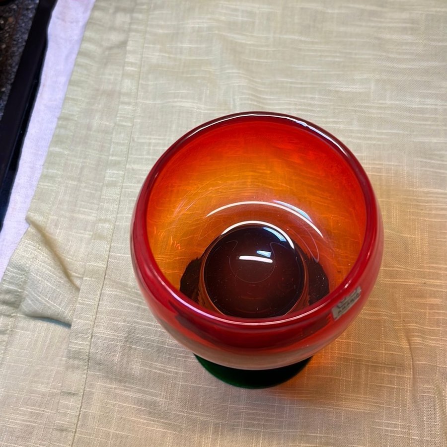 Glaspokal Arabia Kaj Franck Nuutajärvi signerad | Köp på Tradera