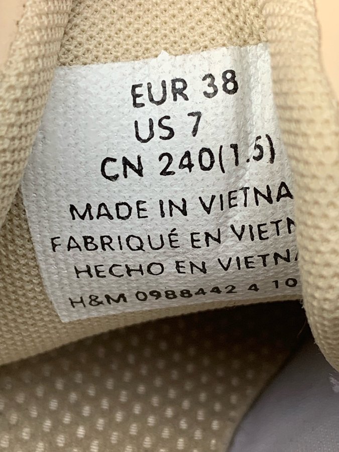 H&M Sneakers, Beige, Storlek 38 Köp på Tradera (646218111)
