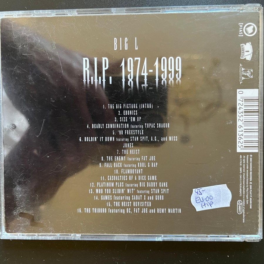 洋楽 Big L / The Big Picture 1974-1999 2LP Big L – The Big Picture (1974 - 1999) – 2 x Vinyl (Clear