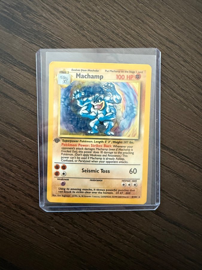 Se produkter som liknar First edition Machamp 8/102 B.. p Tradera  (727667610)