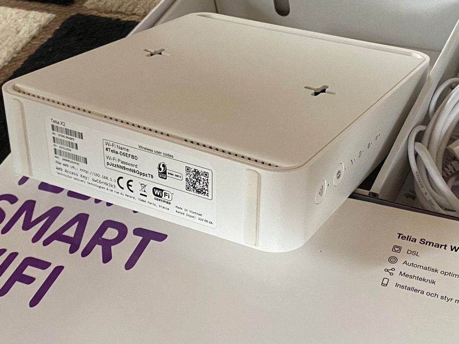 Telia X2 Smart Wifi Router (Technicolor) upp to 1734 Mbit/s mycket fint