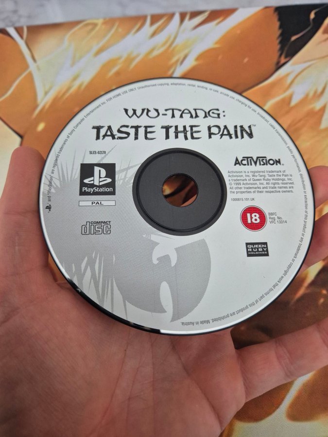 Wu-Tang Taste The Pain Sur PS1 – Jeu Complet PAL – Très Bon état Avec Boîtier Et Manuel