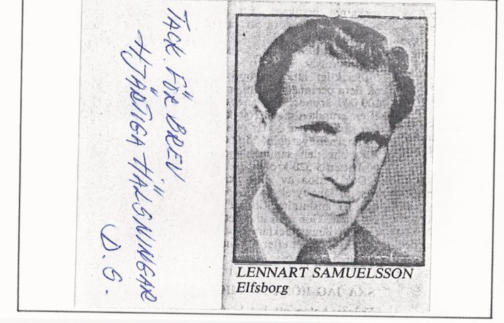 Autografph Lennart SAMUELSSON 52/3 Football Köp på Tradera (599905256)