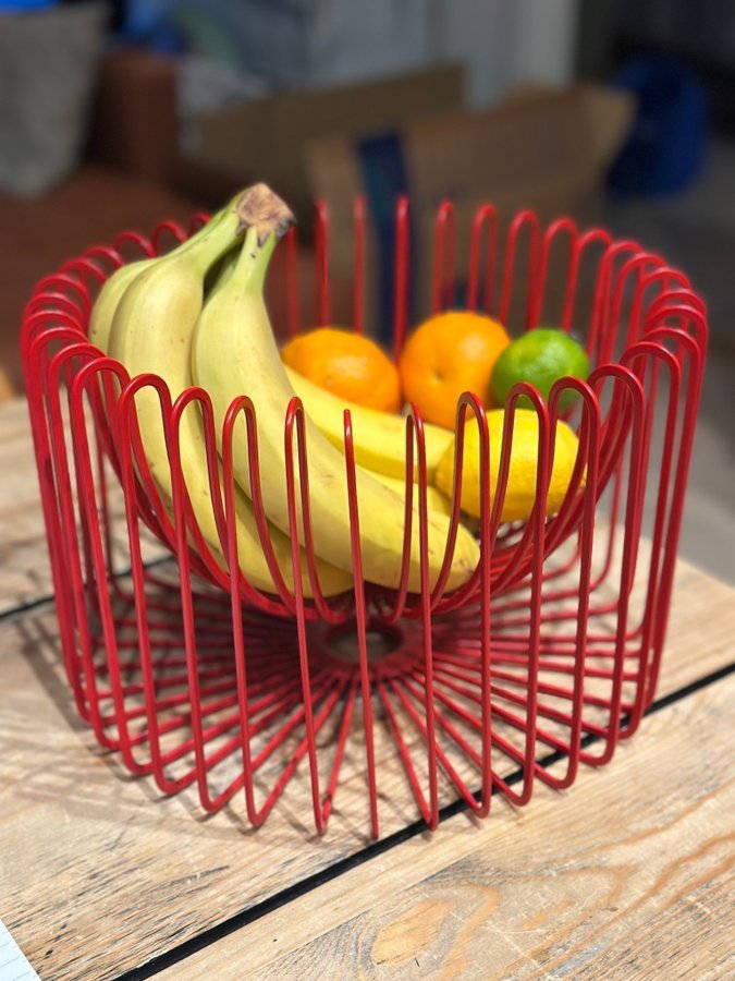Vintage IKEA Trådig Fruktskål röd Ehlen Johanss.. | Köp på Tradera