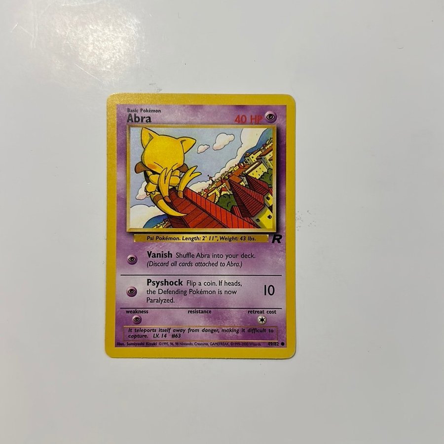 abra pokemon card 49 82 Abra (49/82) [Team Rocket Unlimited] – Gamers Paradise main image 0