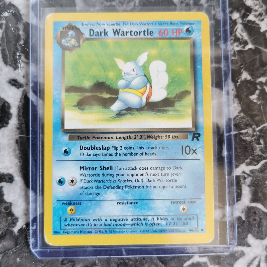 dark wartortle pokemon card Pokemon Team Rocket Dark Wartortle #46/82 Trading Card (Signed by Jason  Paige) main image 1