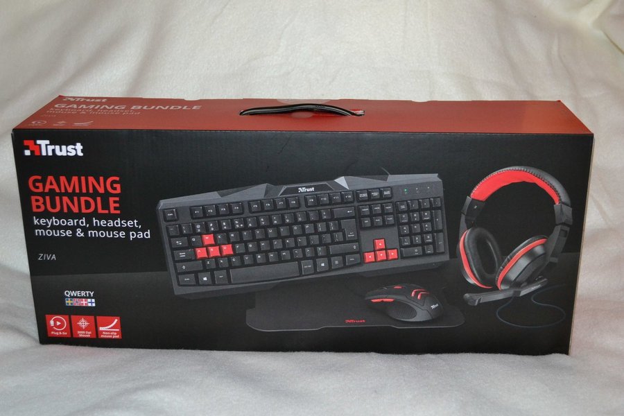 Trust Ziva Gaming Bundle 4 I 1 Tangentbord Hea Kop Fran Pette 94 Pa Tradera