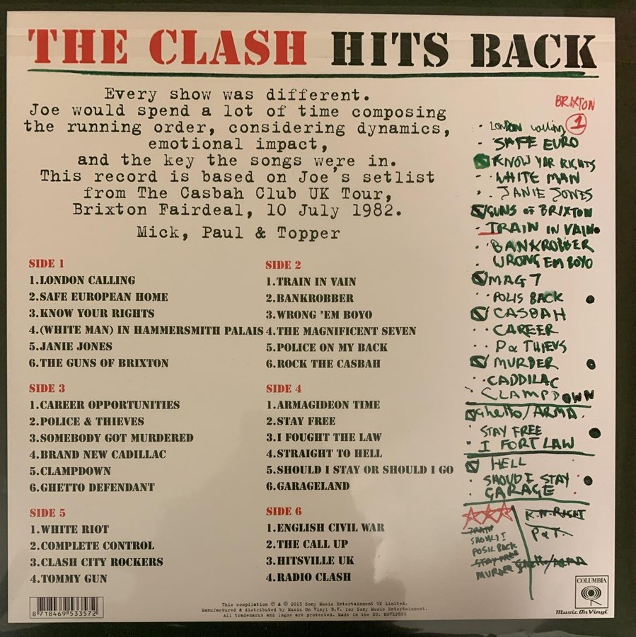 THE CLASH HITS BACK 3LP 180G + .. Köp från eBörsen på Tradera