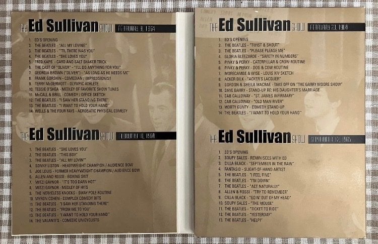 The Four Complete Historic Ed Sullivan Shows Fe.. | Köp på Tradera