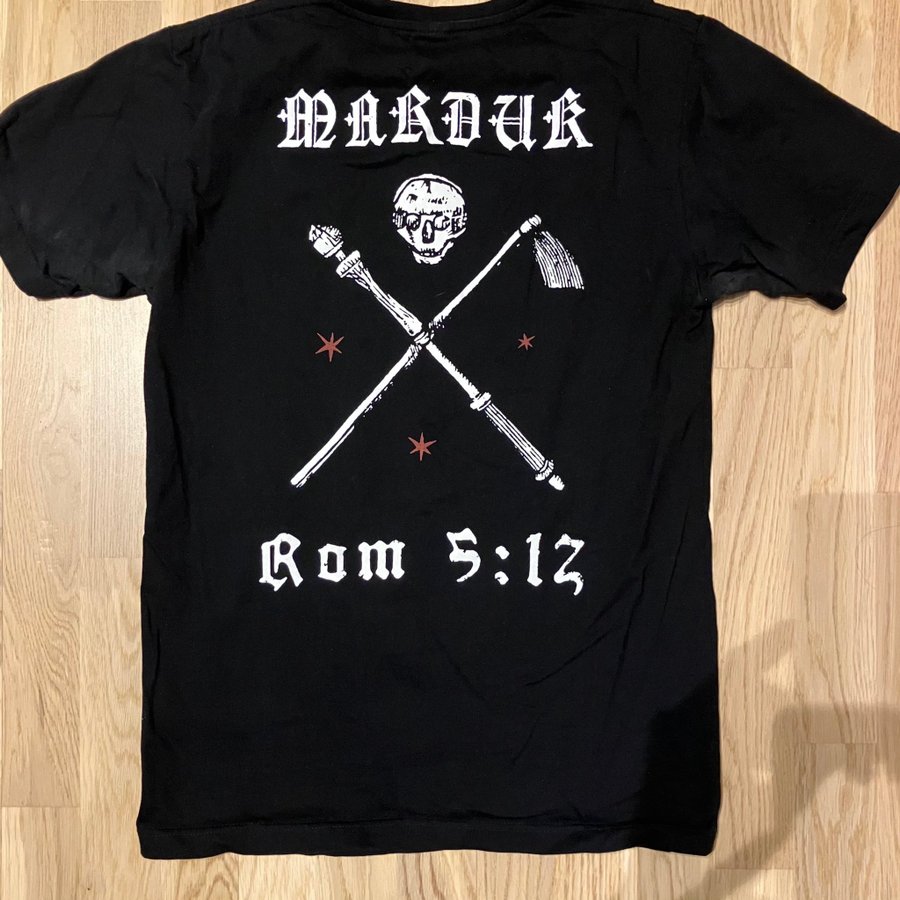 Marduk T-Shirt Ufficiale Rom 5:12 Oro - Maglia Nera Uomo Band Black Metal
