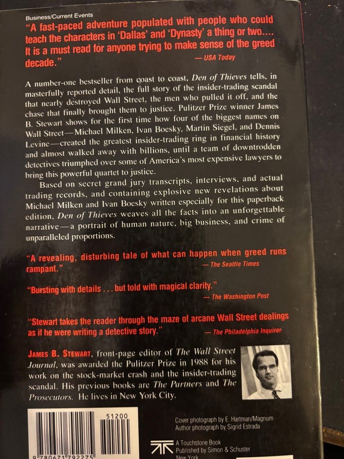 Den of Thieves av James B. Stewart | Köp på Tradera (689406592)
