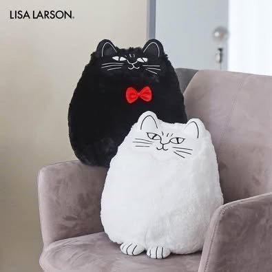 Lisa Larson vit kat kudde | Köp på Tradera (690947813)