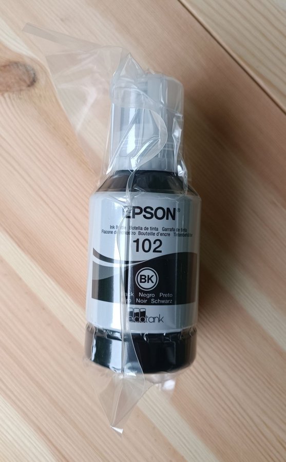 Epson 102 Ink Bläck EcoTank Svart 127 ml Ny Ori.. Köp på Tradera