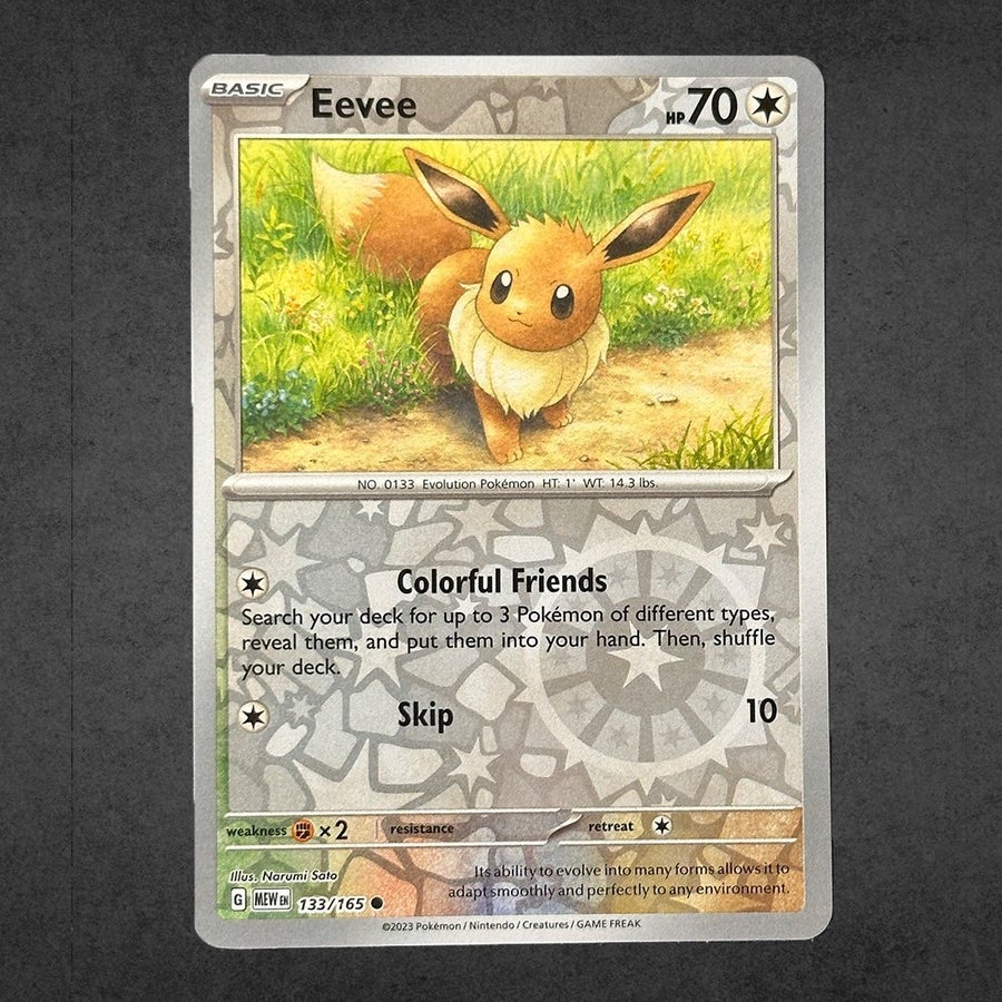 Eevee 133/165 Reverse Holo Pokémon TCG