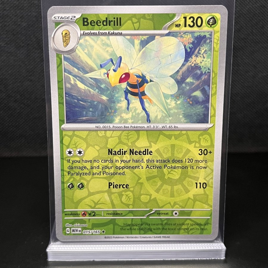 Beedrill 015/165 Reverse Holo - Pokemon 151 (English, Near Mint)