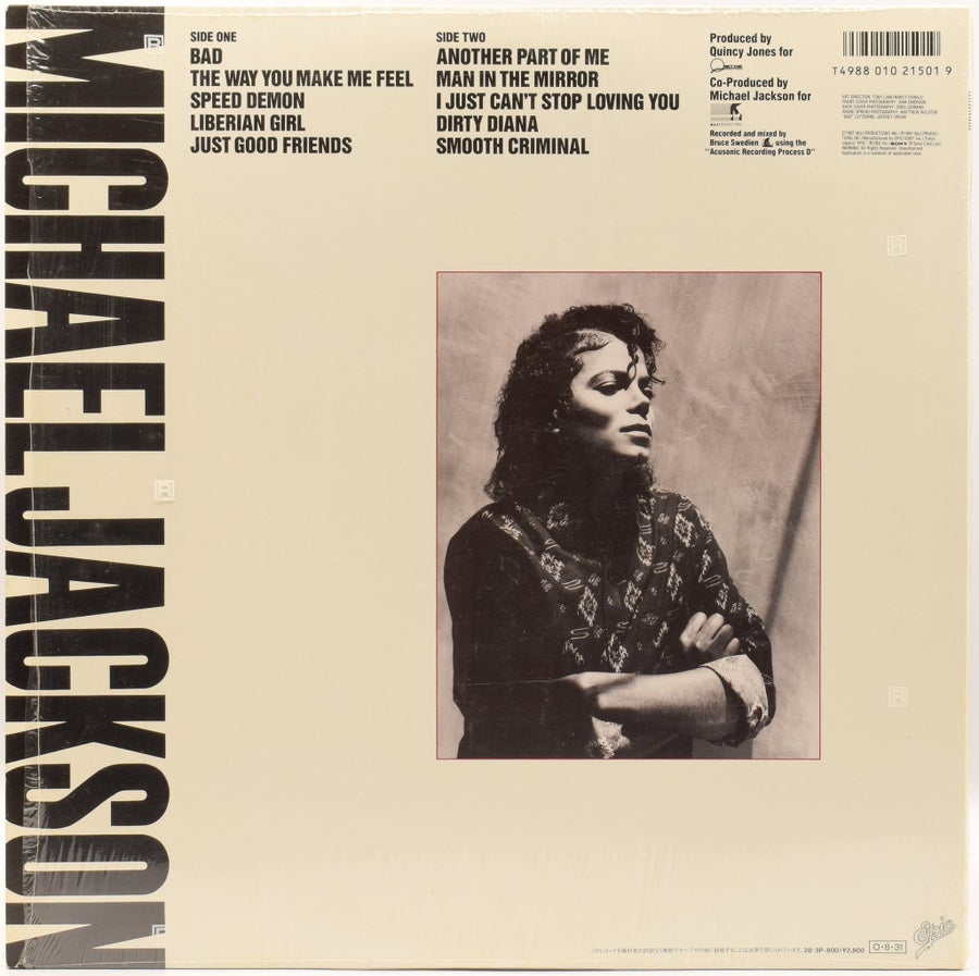 LP OBI Bad JACKSON Jackson Japan MICHAEL EPIC BAD Michael 3P-800 0