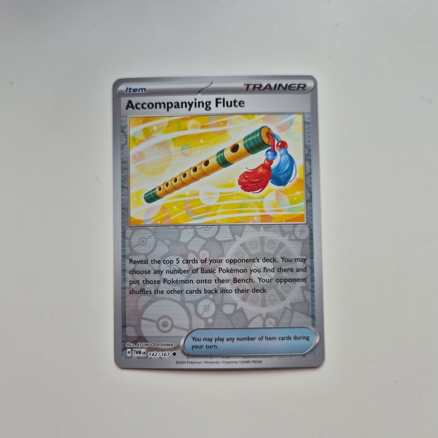 accompanying flute pokemon card (142/167) [Scarlet & Violet: Twilight Masquerade] Accompanying Flute Trainer Pokemon TCG Accompanying Flute -