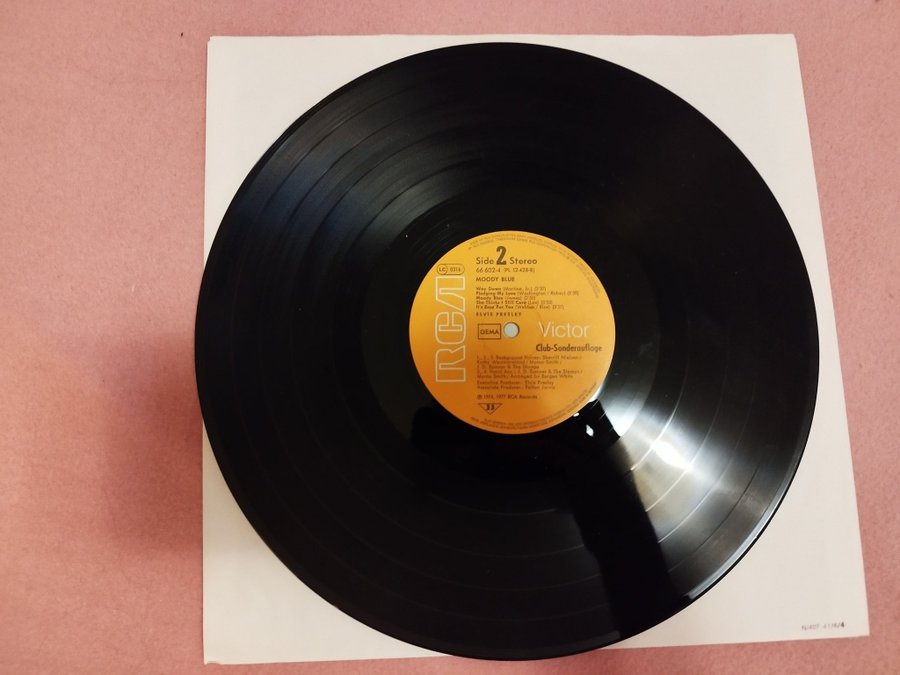 Elvis Presley- Moody Blue LP Vinyl Blue Vinyl RCA AFL 1-2428
