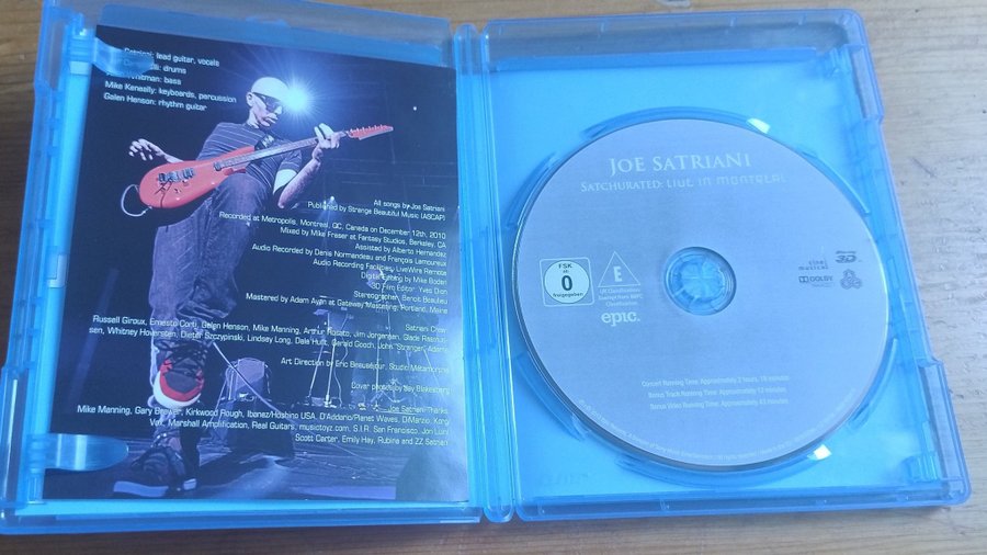 【Blu-ray】JOE SATRIANI / SATCHURATED Joe Satriani – Satchurated: Live In Montreal – 2 x CD (Album
