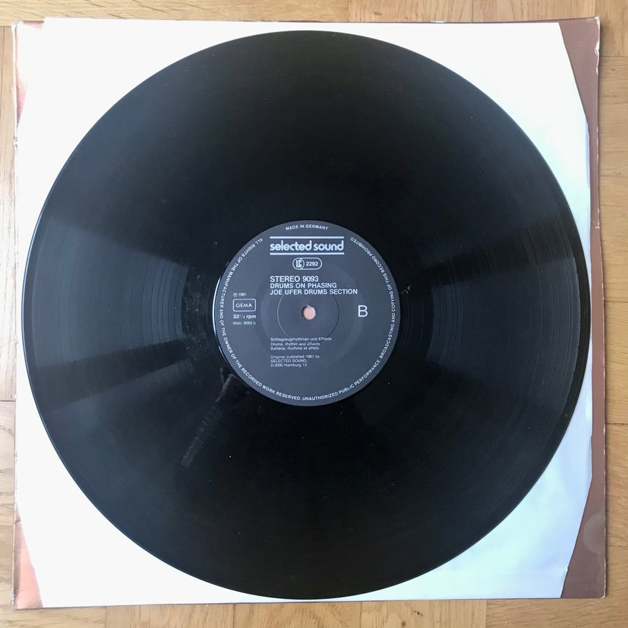 Joe Ufer Drums Section –Drums On Phasing 【公式通販】