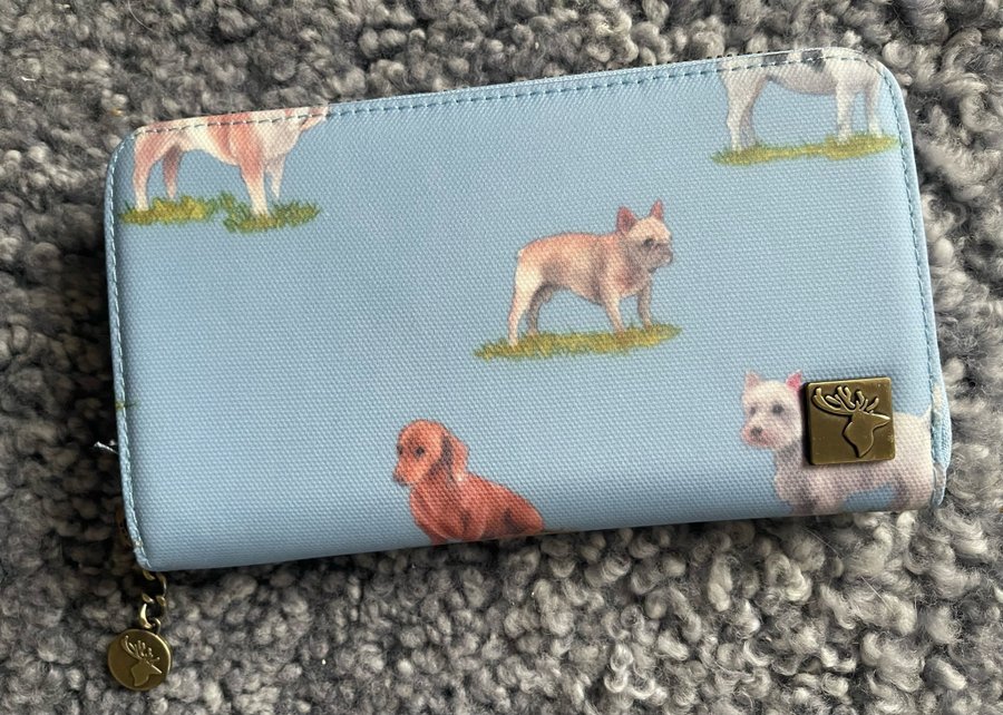NY plånbok portmonnä fransk bulldog mops westie.. Köp på Tradera