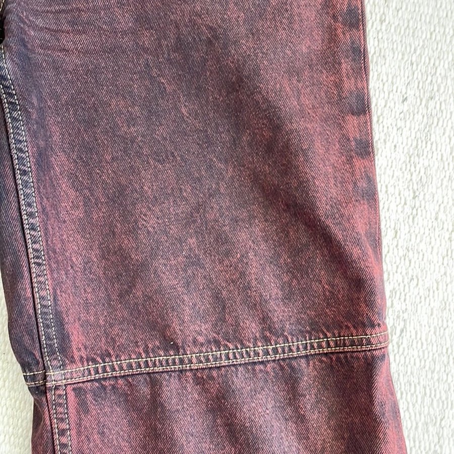 Ganni morkroda bruna jeans storlek 27