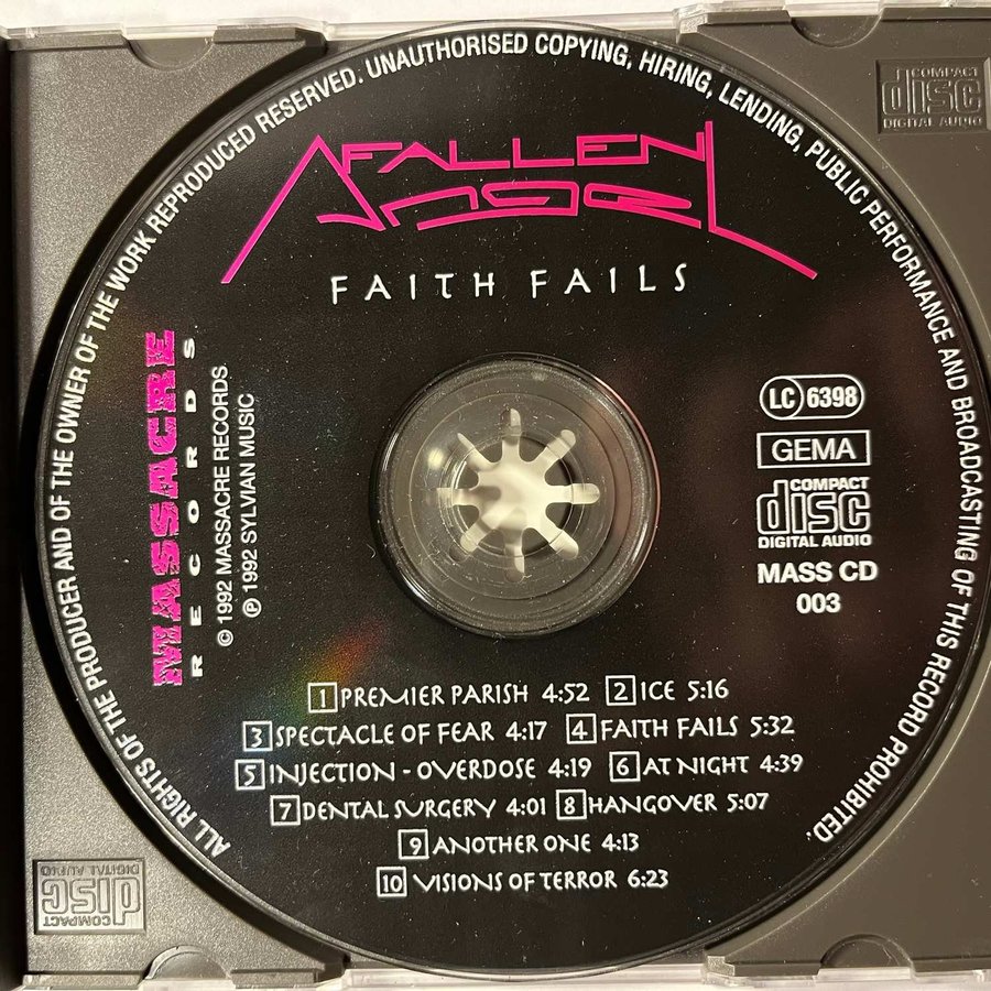 FALLEN ANGEL - FAITH FAILS. CD.. | Köp från Retrobörsen på