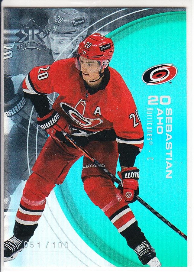 2021-22 UD NHL Hockey Series 1 Card #32 Sebastian Aho Carolina