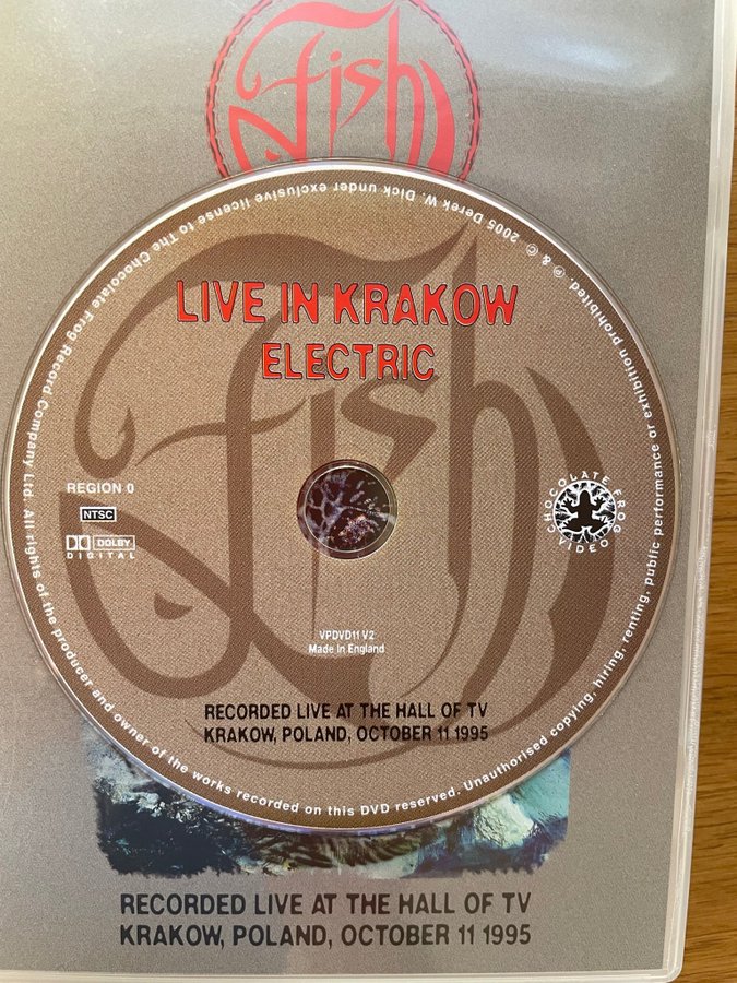 Fish - Live in Krakow Electric DVD | Köp på Tradera (670051902) 