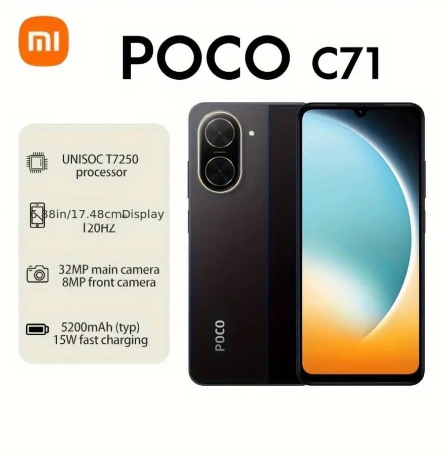 POCO C71 Blue 4G (4GB+128GB) Global Version | Köp på Tradera