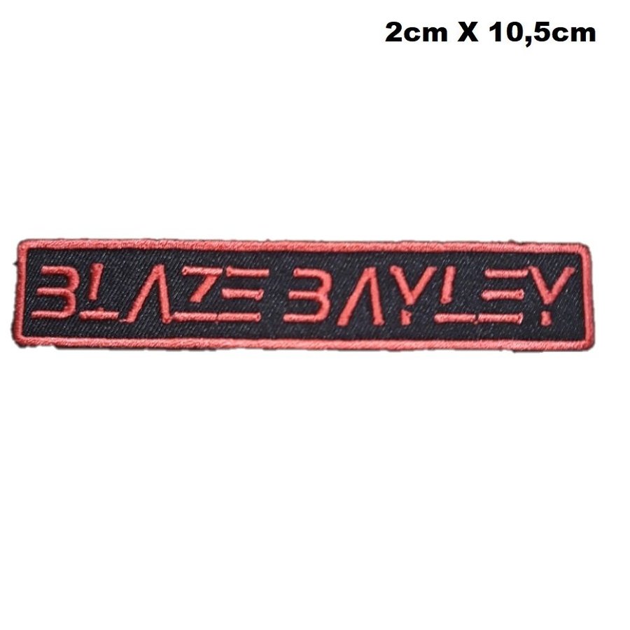 BLAZE BAYLEY - Logo Red Patch Tygmärke Iron Mai.. | Köp på Tradera  (614057885)
