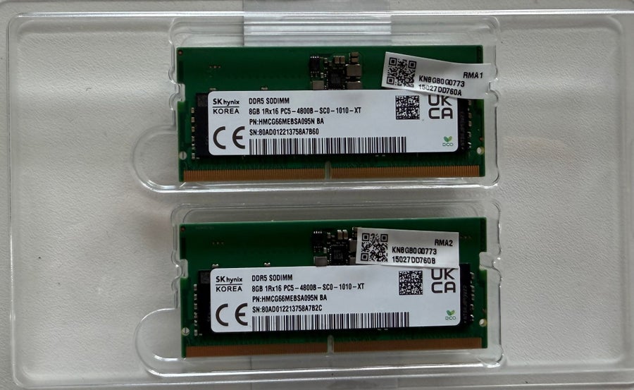SK Hynix DDR5 SODIMM 8GB RAM-minne (2-pack) | Köp på Tradera