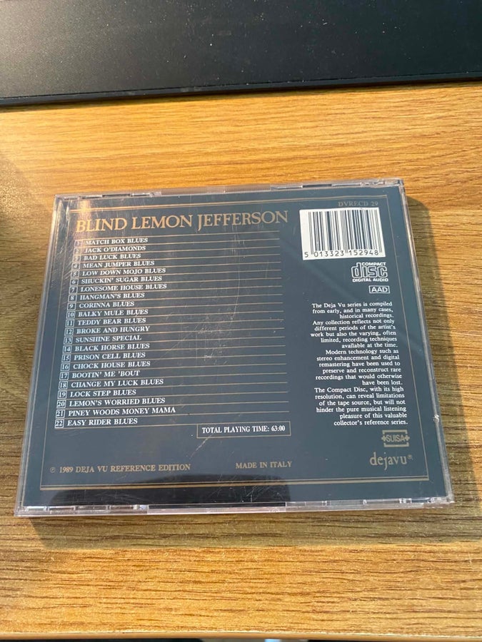 ブルース Blind Lemon Jefferson/The Story Blind Lemon Jefferson - The Story (CD) OLD BLUE.. | Köp på Tradera