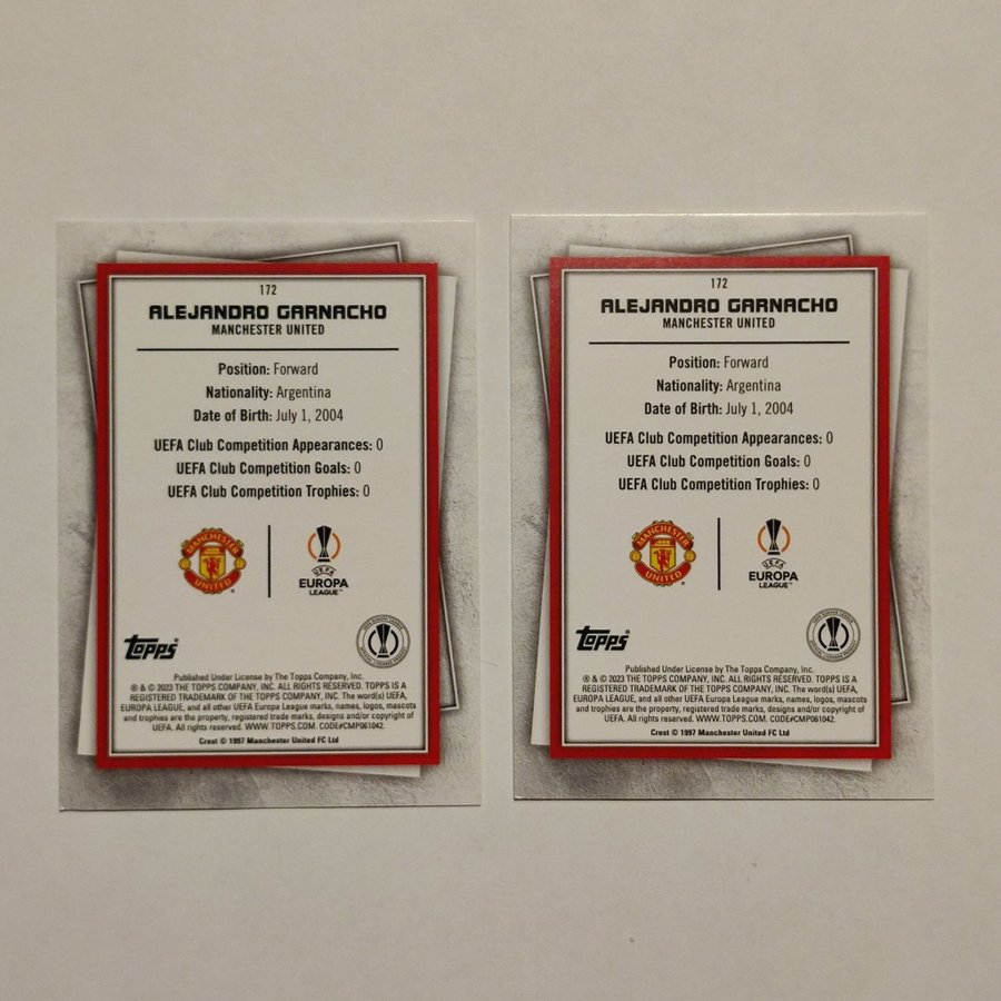 Topps UEFA Club Competition Garnacho SSP | www.jalifinance.com
