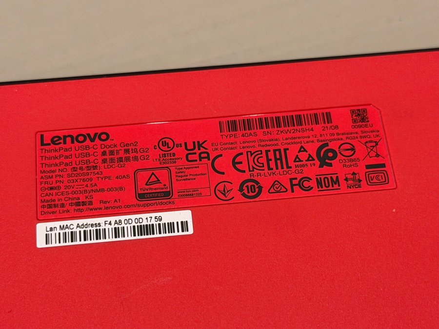 Lenovo ThinkPad USB-C Dock Gen2 | Köp på Tradera (715704991)