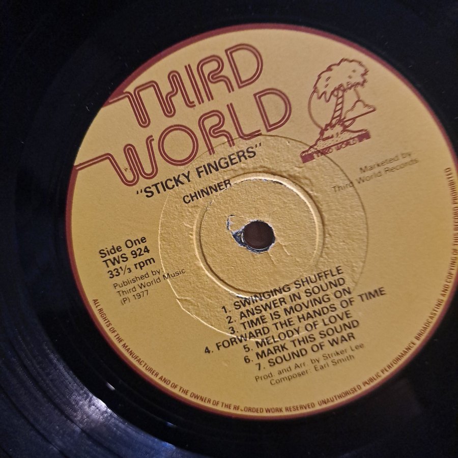 Chinner Sticky Fingers TWS 924 レコード