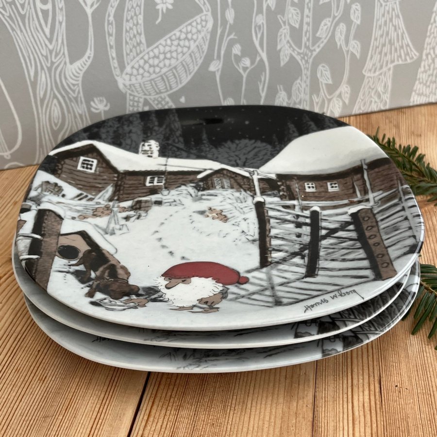 Jultallrik x3 Harald Wiberg .. | Köp från Retroplaneten på Tradera
