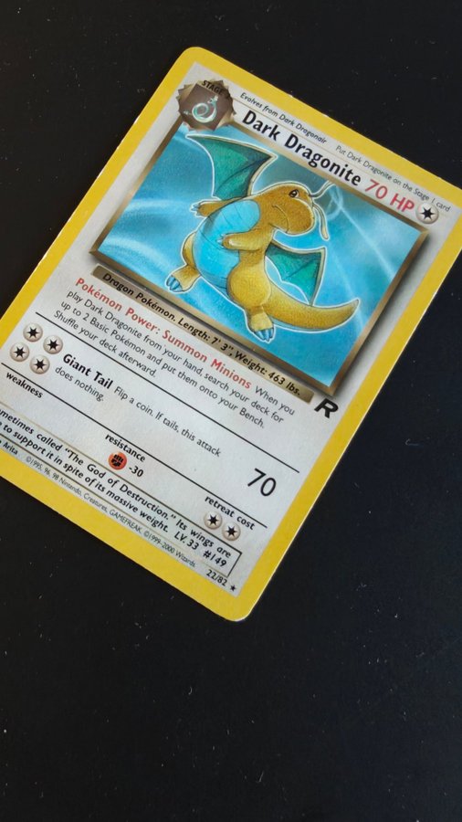 dark dragonite pokemon card 22/82 Dark Dragonite Rare – Team Rocket 22/82 Pokémon kort – CollexyLux.dk main image 0