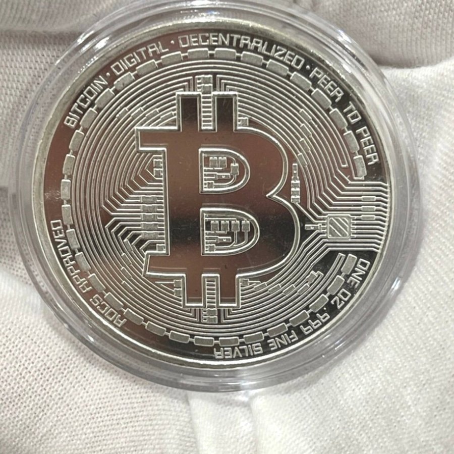 Silvermynt -Bitcoin 99.9% rent - Sällsynt minne.. | Køb på Tradera  (713663142)