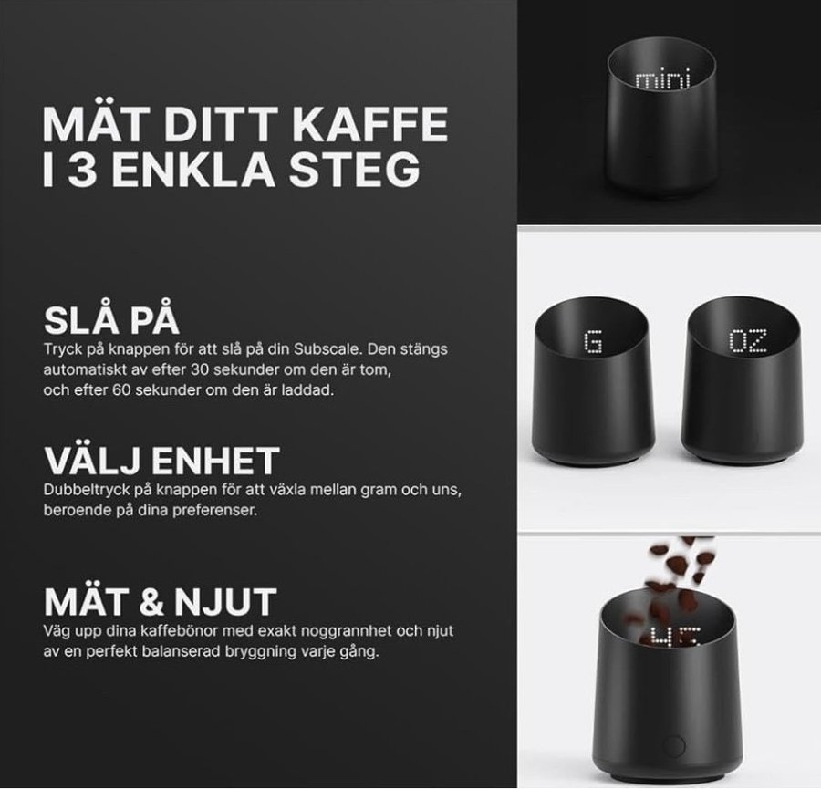 Subminimal Kaffeewaage SubScale - Präzisionswaage Für Espresso & Filterkaffee