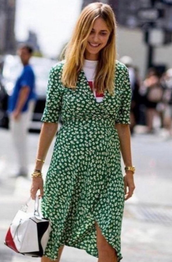 Ganni dalton crepe wrap dress 2025