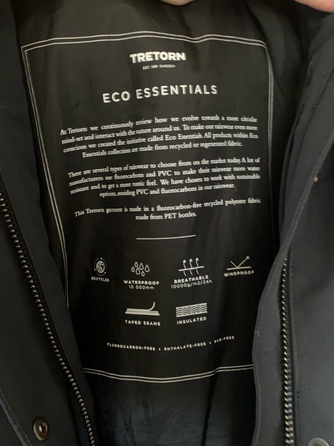 Tretorn svart jacka, storlek S Köp på Tradera (687512265)