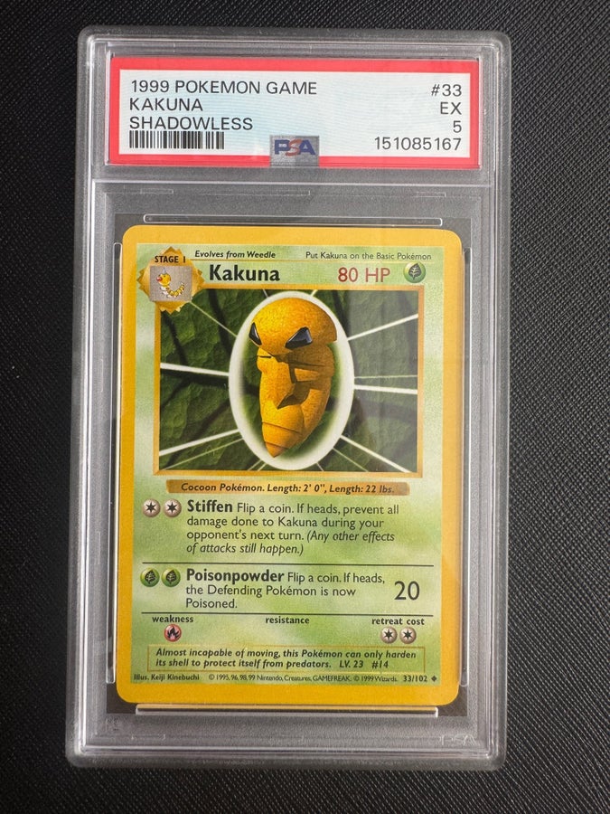 Kakuna 33/102 Base set Pokemonkort Shadowless P.. | Köp på Tradera