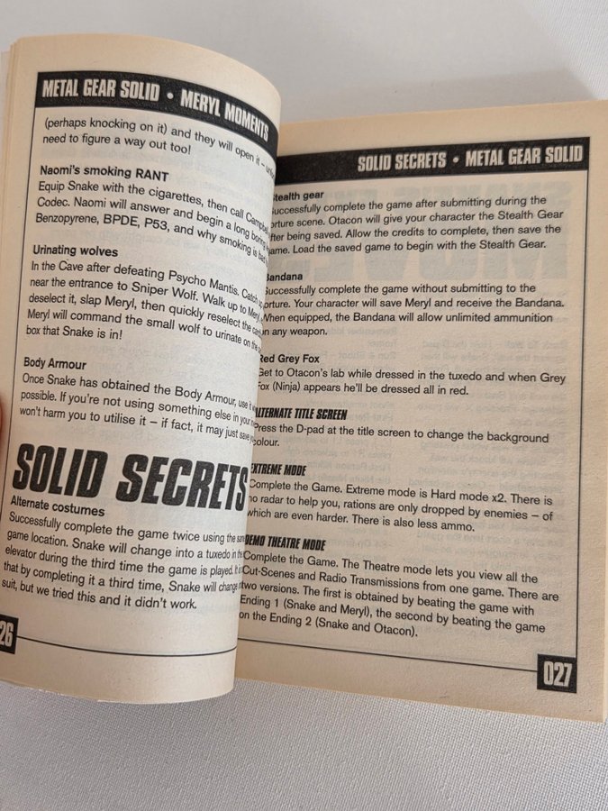Guide Stratégique Metal Gear Solid - PlayStation, Secrets & Solutions, État Bon
