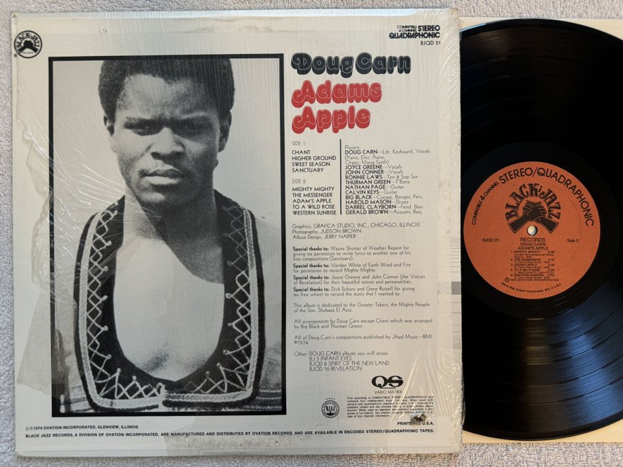 【プロモ】 DOUG CARN ADAM'S APPLE US ORIG Doug Carn – Adam's Apple – Vinyl (Orange With Black Swirl