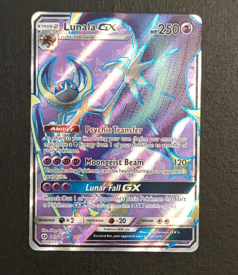 Pokemon - Lunala GX - 141/149 - Full Art Ultra Rare