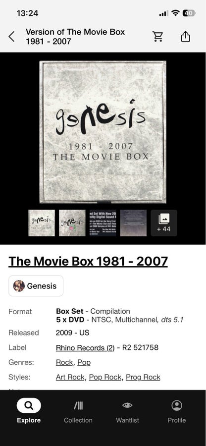 Genesis - The Movie Box 1981 - 2007 (5xDVD Box .. | Köp på Tradera