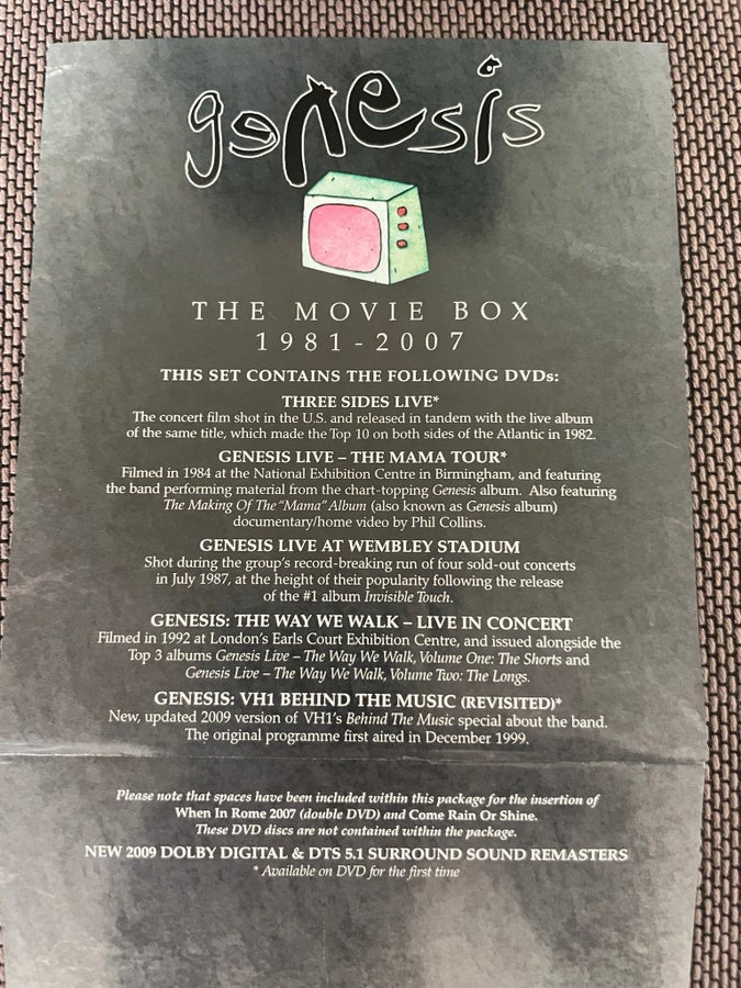 Genesis - The Movie Box 1981 - 2007 (5xDVD Box .. | Köp på Tradera