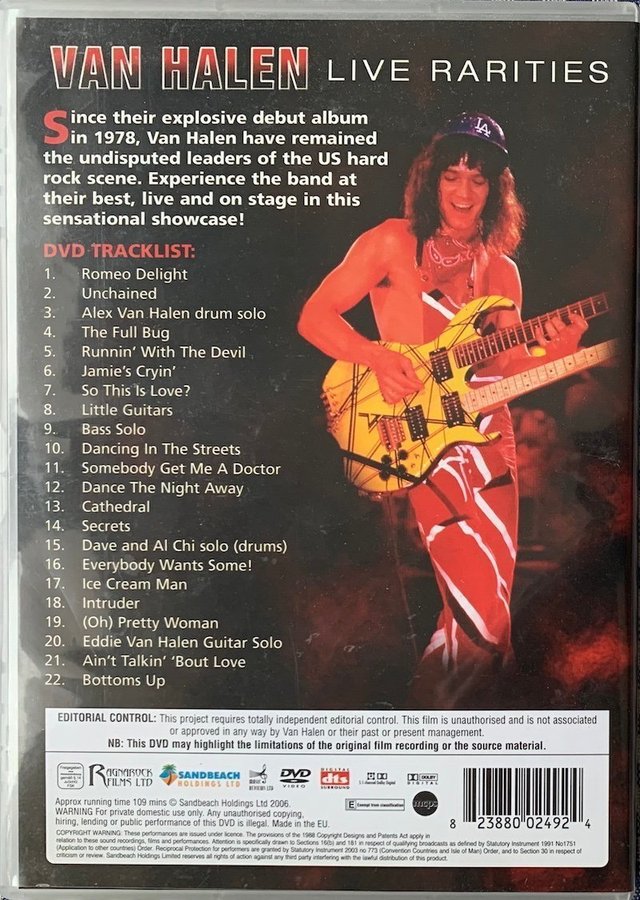 Van Halen - Live Rarities DVD (US Festival 1983.. | Köp på Tradera
