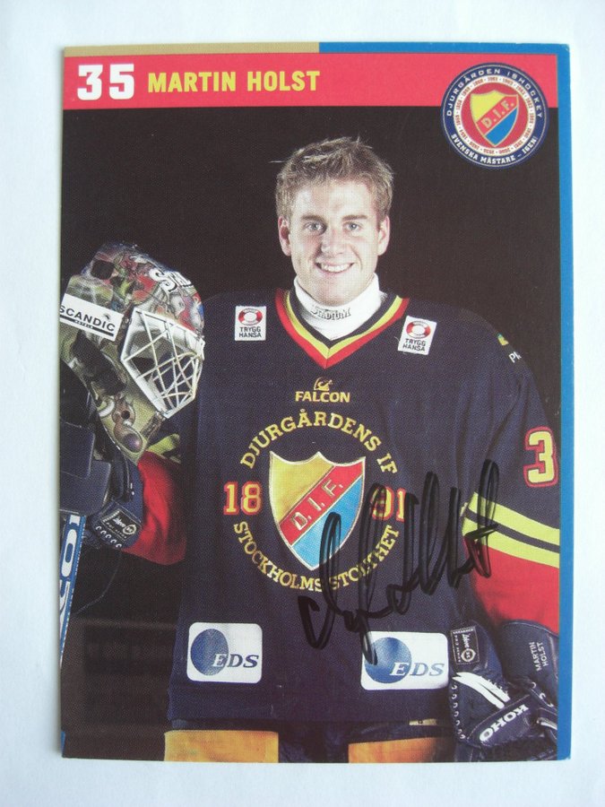 Martin Holst Djurgarden Hockey Autograf Dju 460127811 Kop Pa Tradera